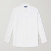 Grandad-Collar Linen Shirt Grandad-Collar Linen Shirt