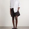Grandad-Collar Linen Shirt - OU Grandad-Collar Linen Shirt - OU