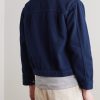 Indigo-Dyed Sashiko Cotton Trucker Jacket - BK