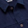 Indigo-Dyed Sashiko Cotton Trucker Jacket - CU
