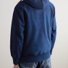 Indigo-Dyed Organic Cotton-Jersey Hoodie - BK