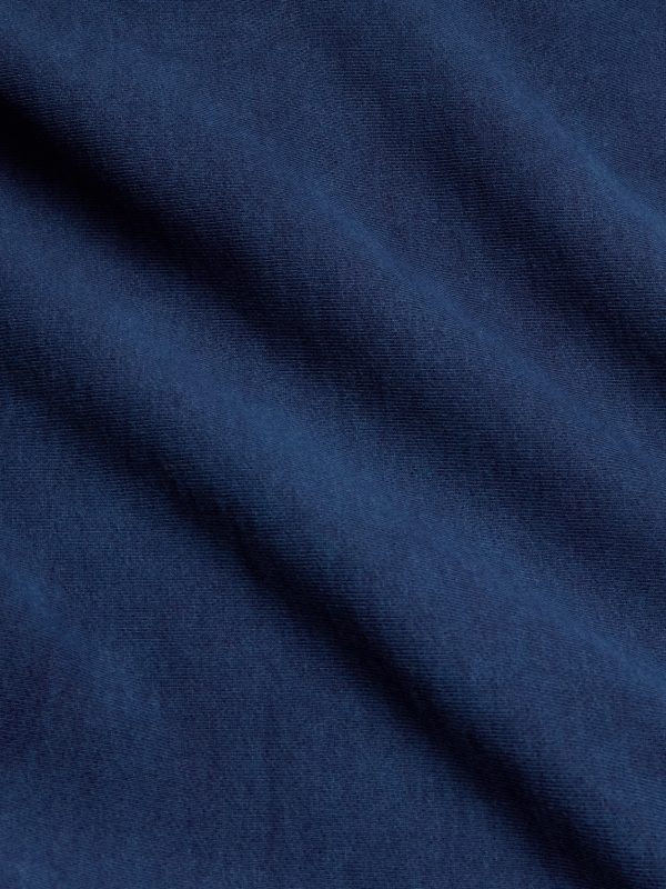 Indigo-Dyed Organic Cotton-Jersey Hoodie - CU