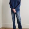 Indigo-Dyed Organic Cotton-Jersey Hoodie - OU
