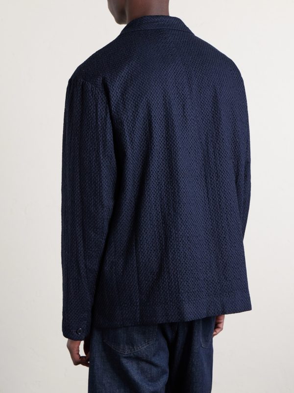 Textured Cotton Suit Jacket - BK Textured Cotton Suit Jacket - BK