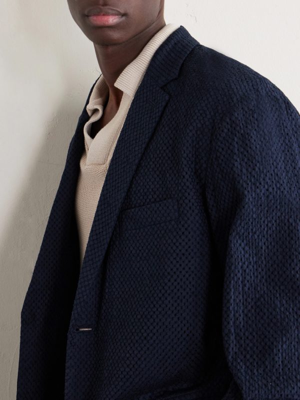 Textured Cotton Suit Jacket - CU Textured Cotton Suit Jacket - CU