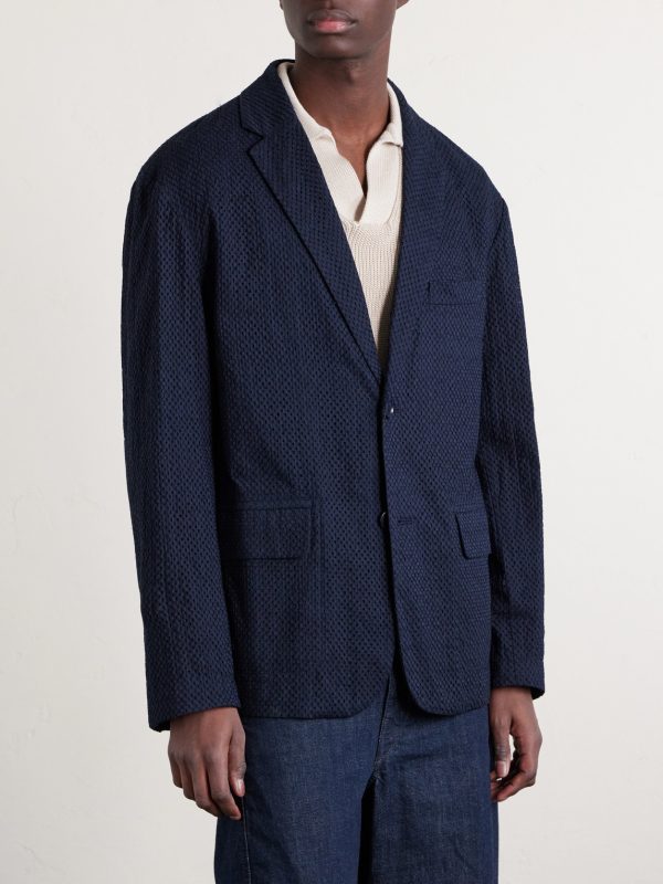 Textured Cotton Suit Jacket - FR Textured Cotton Suit Jacket - FR