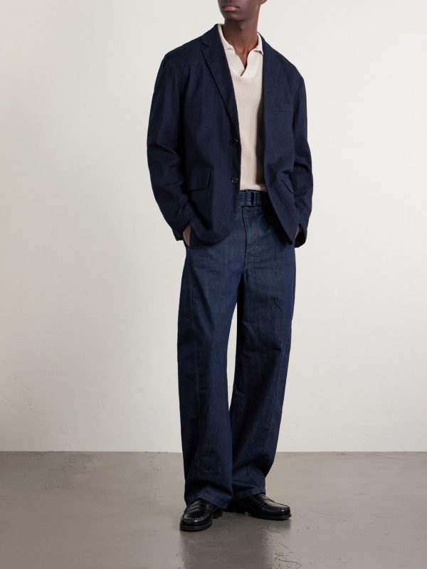 Textured Cotton Suit Jacket - OU Textured Cotton Suit Jacket - OU