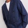 Double-Breasted Cotton-Blend Jacquard Suit Jacket - E2 Double-Breasted Cotton-Blend Jacquard Suit Jacket - E2