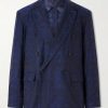 Double-Breasted Cotton-Blend Jacquard Suit Jacket Double-Breasted Cotton-Blend Jacquard Suit Jacket