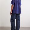 Convertible-Collar Indigo-Dyed Silk-Habotai Shirt - BK