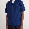 Camp-Collar Cotton-Jacquard Shirt - FR Camp-Collar Cotton-Jacquard Shirt - FR