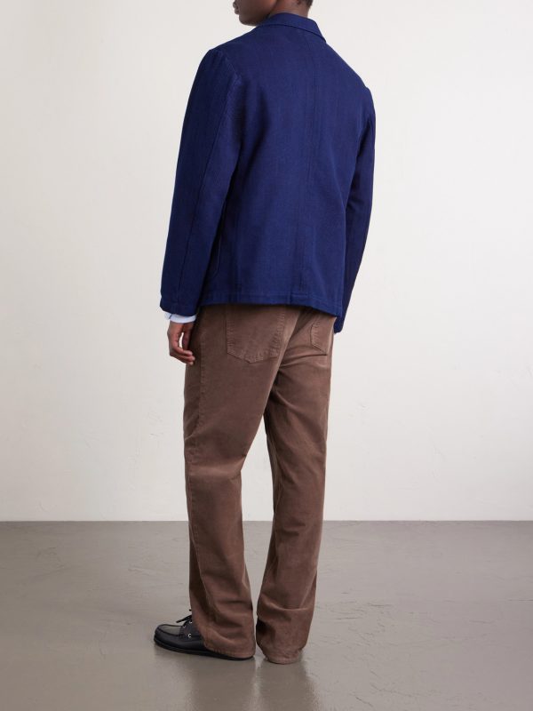Sashiko Cotton-Piqué Blazer - BK Sashiko Cotton-Piqué Blazer - BK