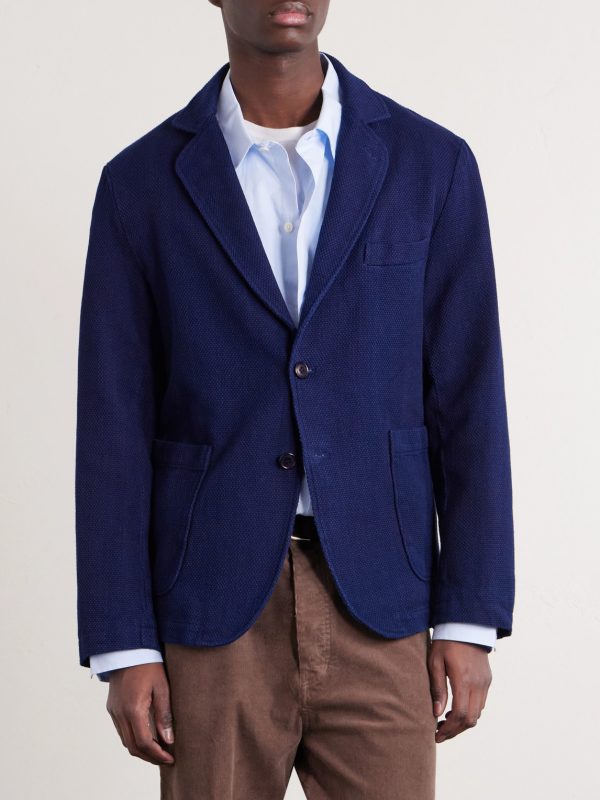 Sashiko Cotton-Piqué Blazer - FR Sashiko Cotton-Piqué Blazer - FR