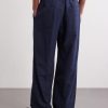 Straight-Leg Cotton-Blend Suit Trousers - BK