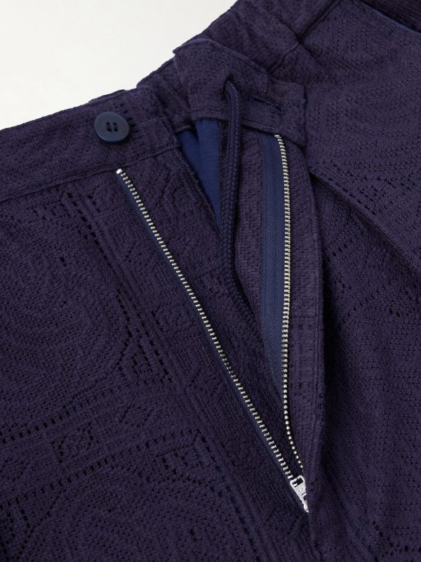 Straight-Leg Cotton-Blend Suit Trousers - E1