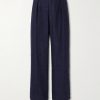 Straight-Leg Cotton-Blend Suit Trousers