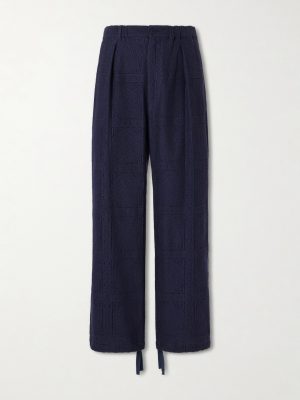 Straight-Leg Cotton-Blend Suit Trousers