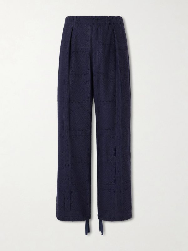 Straight-Leg Cotton-Blend Suit Trousers