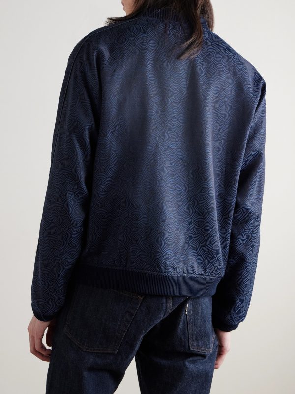 Satin-Jacquard Bomber Jacket - BK Satin-Jacquard Bomber Jacket - BK