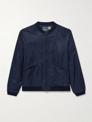 Satin-Jacquard Bomber Jacket