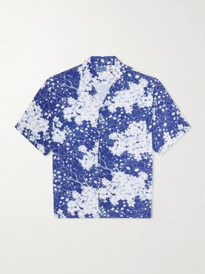 Sakura Kaza Convertible-Collar Woven Shirt