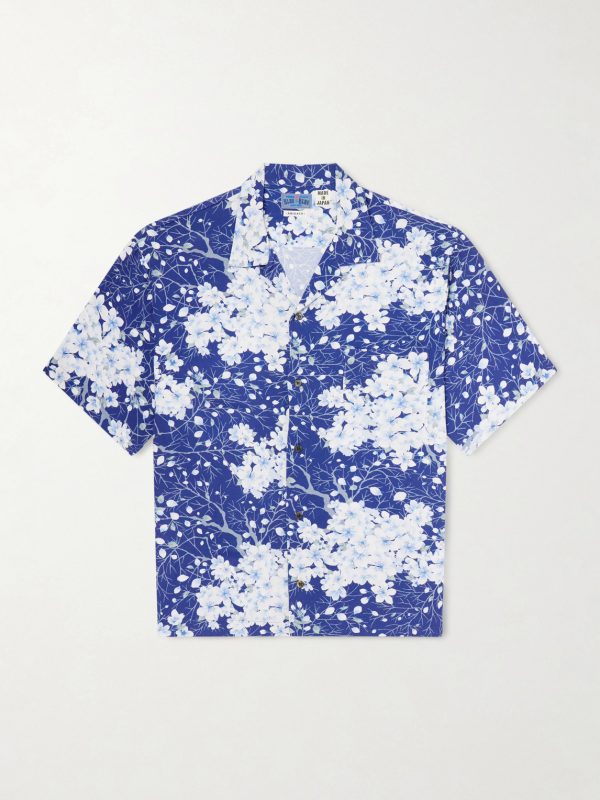 Sakura Kaza Convertible-Collar Woven Shirt Sakura Kaza Convertible-Collar Woven Shirt