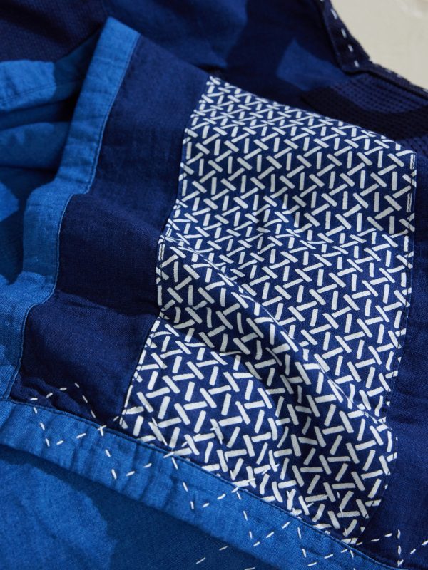 Nenrin Patchwork Cotton and Linen-Blend Blanket - CU