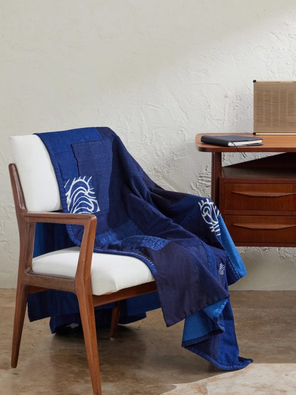 Nenrin Patchwork Cotton and Linen-Blend Blanket - OU