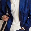 Nenrin Indigo-Dyed Patchwork Linen Blazer - E2