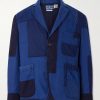 Nenrin Indigo-Dyed Patchwork Linen Blazer