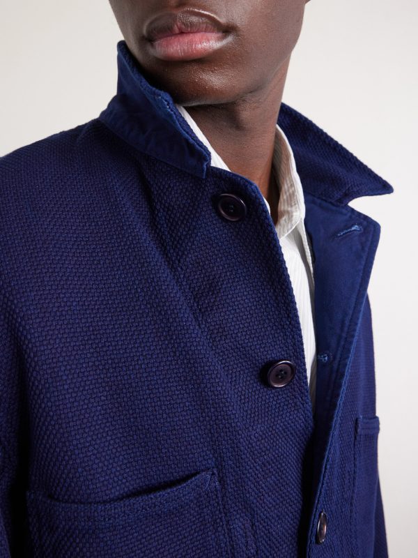 Logo-Appliquéd Sashiko Cotton-Piqué Jacket - CU Logo-Appliquéd Sashiko Cotton-Piqué Jacket - CU