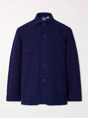 Logo-Appliquéd Sashiko Cotton-Piqué Jacket