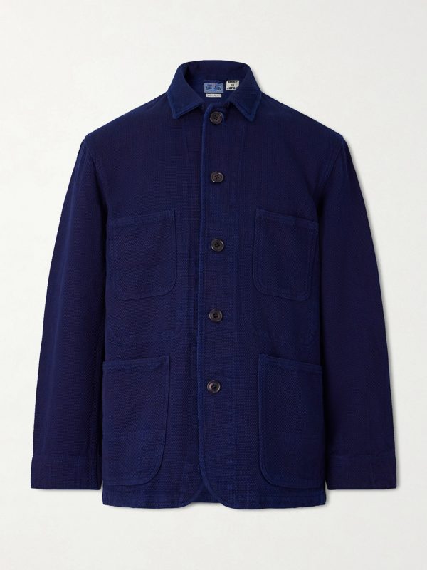 Logo-Appliquéd Sashiko Cotton-Piqué Jacket Logo-Appliquéd Sashiko Cotton-Piqué Jacket