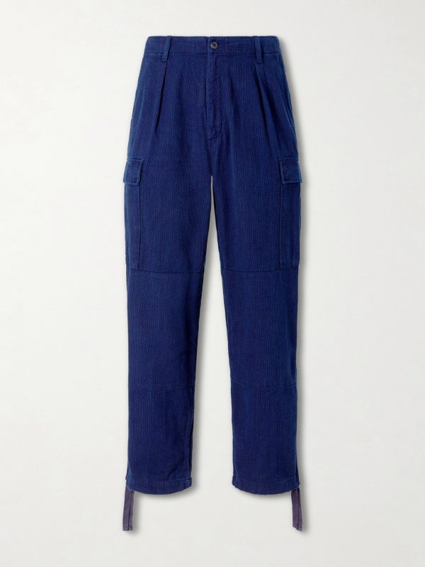 Kasezome Straight-Leg Sashiko Cotton Cargo Trousers Kasezome Straight-Leg Sashiko Cotton Cargo Trousers