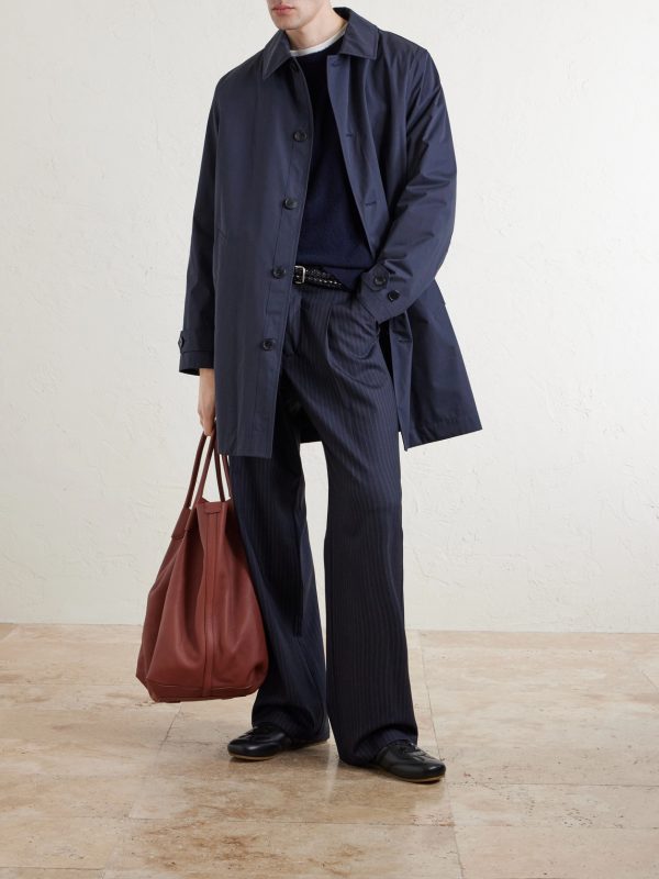 Cotton-Blend Gabardine Trench Coat - OU Cotton-Blend Gabardine Trench Coat - OU