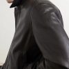 Textured-Leather Bomber Jacket - CU Textured-Leather Bomber Jacket - CU