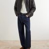 Textured-Leather Bomber Jacket - OU Textured-Leather Bomber Jacket - OU