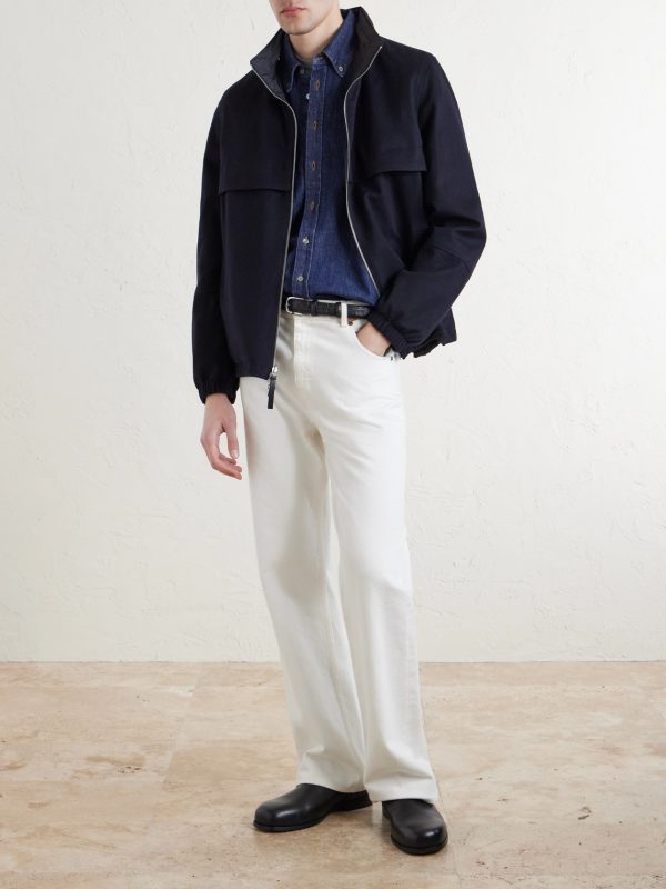 Reversible Shell, Wool and Cashemere-Blend Jacket - OU Reversible Shell, Wool and Cashemere-Blend Jacket - OU