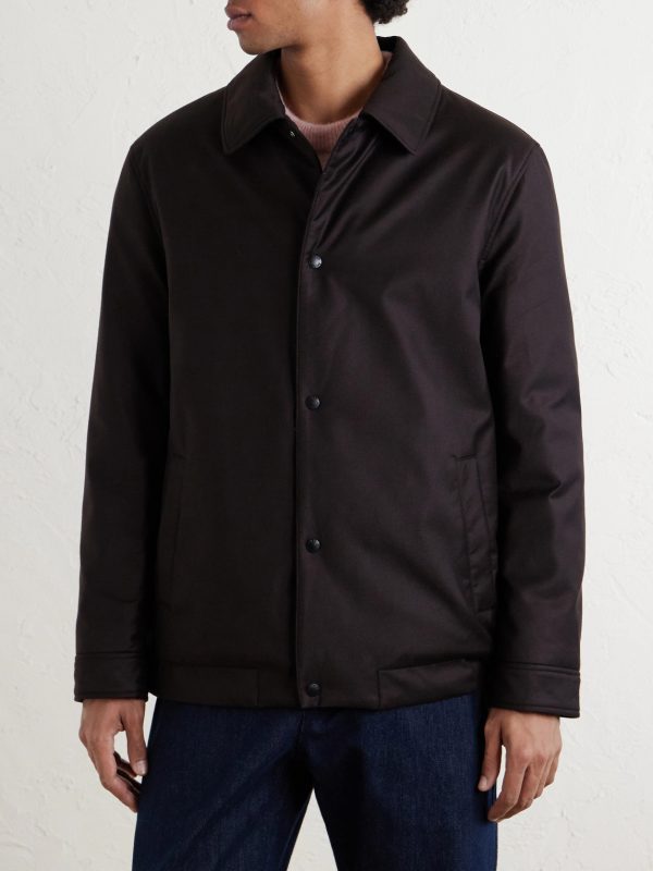 Padded Wool and Silk-Blend Jacket - FR Padded Wool and Silk-Blend Jacket - FR