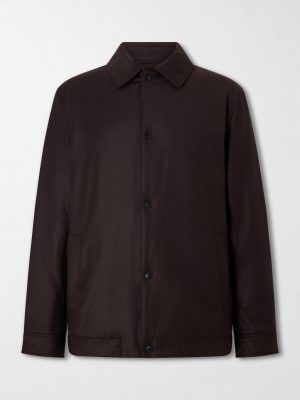 Padded Wool and Silk-Blend Jacket