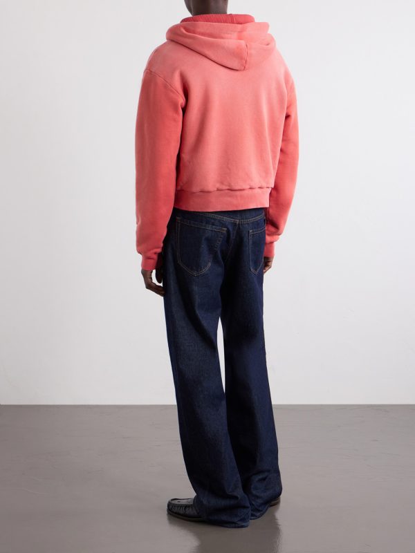 Feida Cropped Logo-Print Cotton-Jersey Zip-Up Hoodie - BK Feida Cropped Logo-Print Cotton-Jersey Zip-Up Hoodie - BK