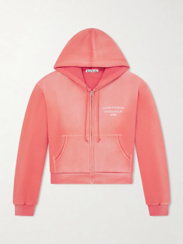 Feida Cropped Logo-Print Cotton-Jersey Zip-Up Hoodie Feida Cropped Logo-Print Cotton-Jersey Zip-Up Hoodie