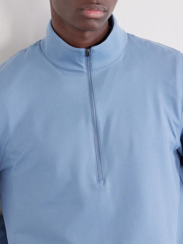 Slim-Fit Stretch Recycled-Jersey Half-Zip Top - CU Slim-Fit Stretch Recycled-Jersey Half-Zip Top - CU