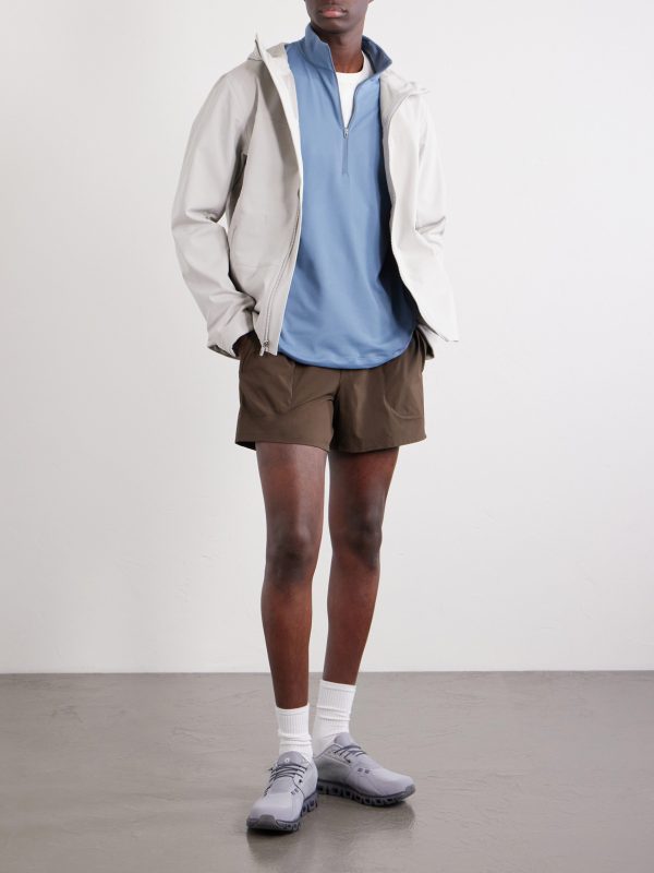 Slim-Fit Stretch Recycled-Jersey Half-Zip Top - OU Slim-Fit Stretch Recycled-Jersey Half-Zip Top - OU