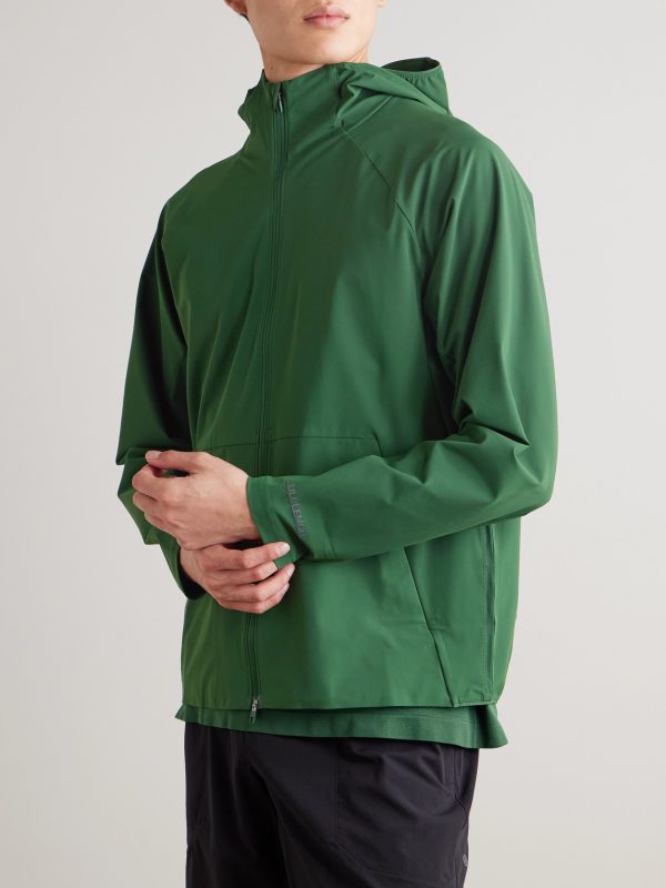 Pace Breaker Stretch Recycled-Nylon Hooded Jacket - FR