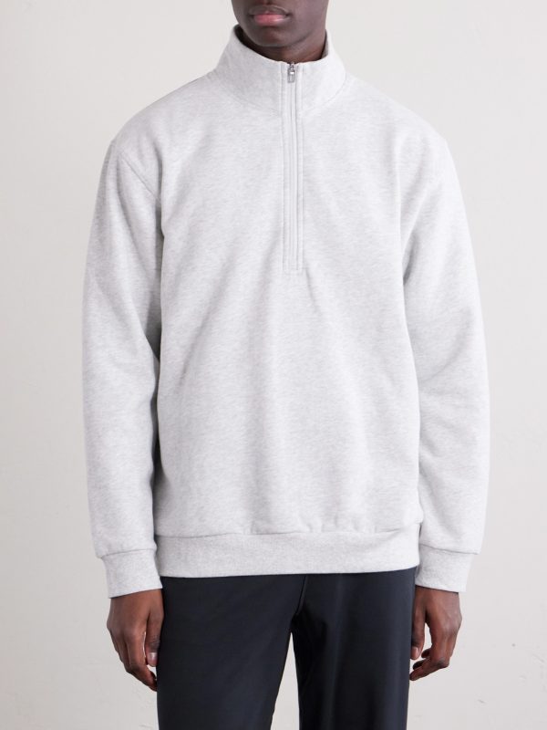 Steady State Cotton-Blend Jersey Half-Zip Sweatshirt - FR Steady State Cotton-Blend Jersey Half-Zip Sweatshirt - FR