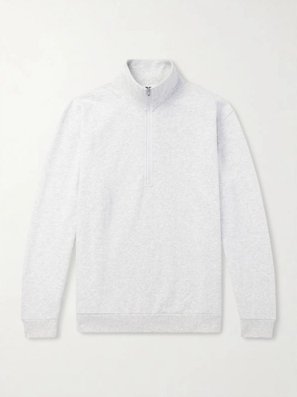 Steady State Cotton-Blend Jersey Half-Zip Sweatshirt Steady State Cotton-Blend Jersey Half-Zip Sweatshirt