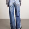 1981 Wide-Leg Trompe L'oeil Printed Organic Jeans - BK 1981 Wide-Leg Trompe L'oeil Printed Organic Jeans - BK