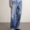 1981 Wide-Leg Trompe L'oeil Printed Organic Jeans - FR 1981 Wide-Leg Trompe L'oeil Printed Organic Jeans - FR