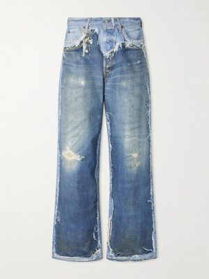 1981 Wide-Leg Trompe L'oeil Printed Organic Jeans 1981 Wide-Leg Trompe L'oeil Printed Organic Jeans